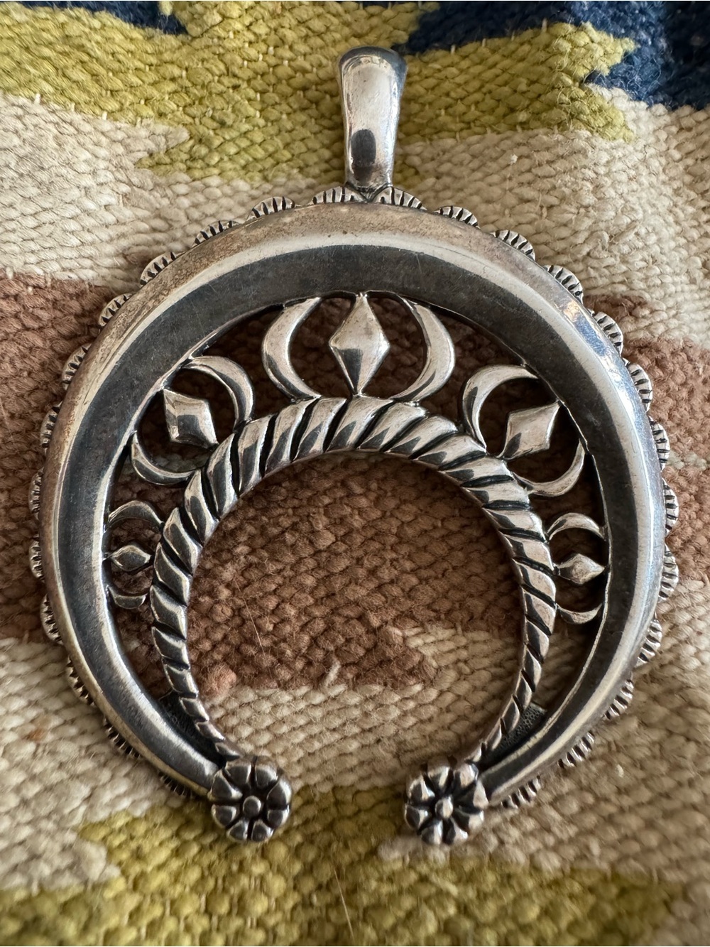 Carolyn Pollock Sterling Silver Naja Pendant -21/4 inches